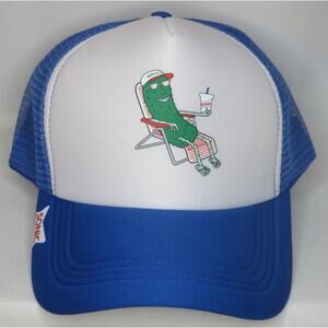 Sonic Drive In GRILLO'S PICKLES Hat Unreleased Promo Blue White Adjustable *NWOT